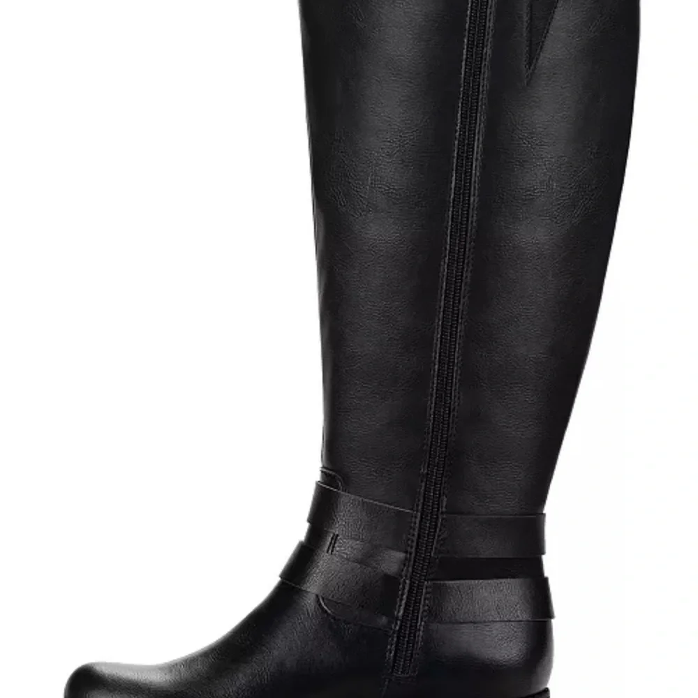 NWT Style & Co Women's Maliaa Wide-Calf Buckled Riding Boots
